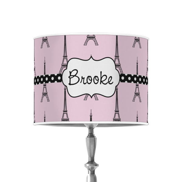 Eiffel Tower 8" Drum Lampshade - ON STAND (Poly Film)