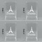 Eiffel Tower Acrylic Pen Holder - All Sides