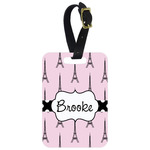 Eiffel Tower Metal Luggage Tag w/ Name or Text