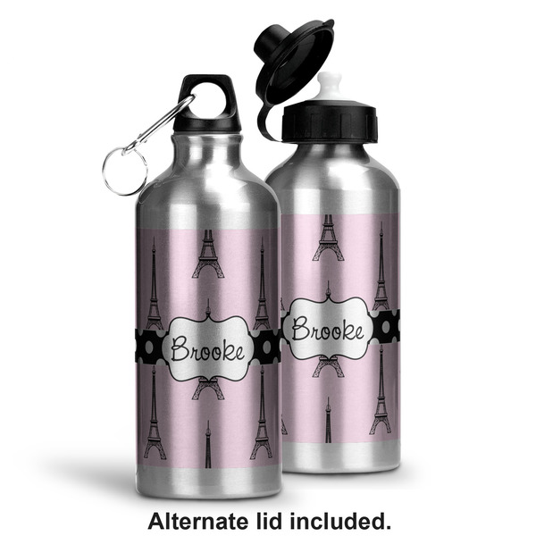 Eiffel Tower Aluminum Water Bottle - Alternate lid options