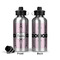 Eiffel Tower Aluminum Water Bottle - Front and Back