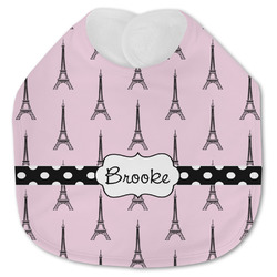 Eiffel Tower Jersey Knit Baby Bib w/ Name or Text