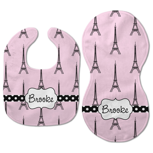 Eiffel Tower Baby Bib & Burp Set - Approval (new bib & burp)