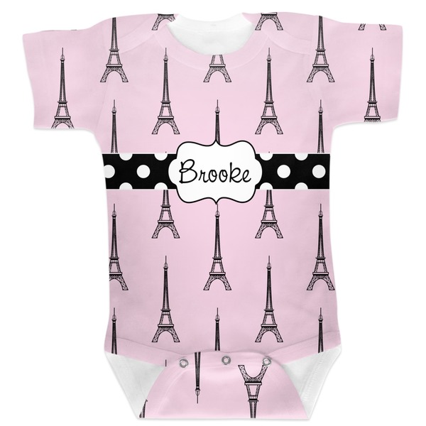 Custom Eiffel Tower Baby Bodysuit (Personalized)