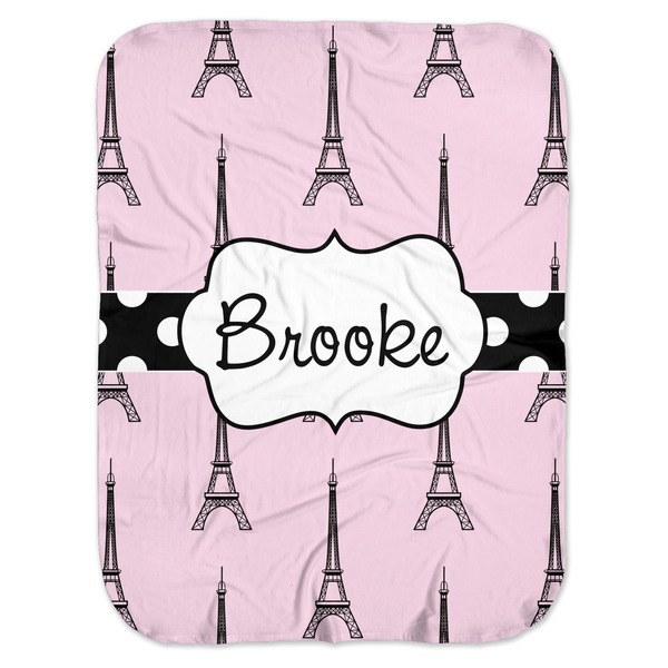 Custom Eiffel Tower Baby Swaddling Blanket (Personalized)