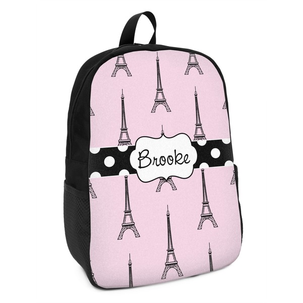 Custom Eiffel Tower Kids Backpack (Personalized)