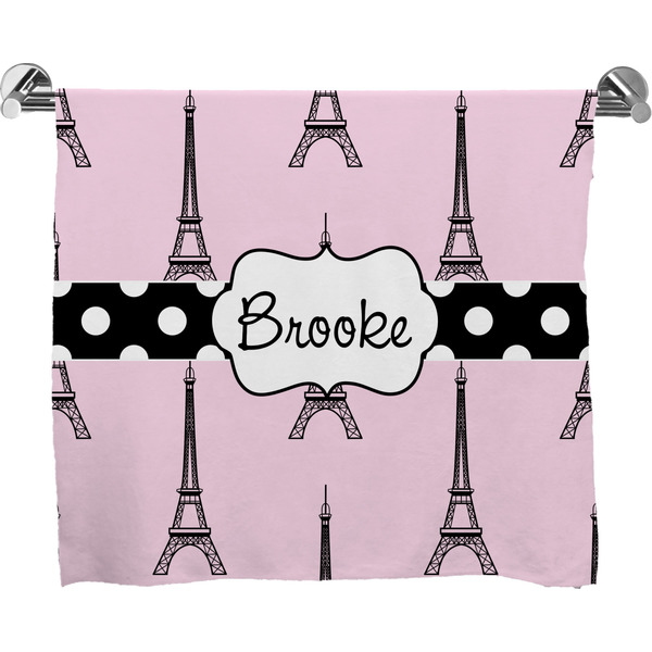 Custom Eiffel Tower Bath Towel (Personalized)