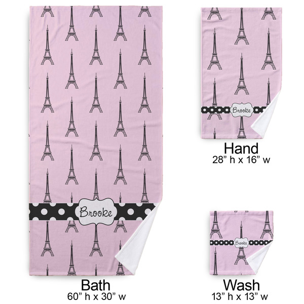Eiffel Tower Bath Towel Sets - 3-piece - Approval