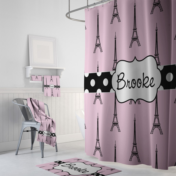 Eiffel Tower Bath Towel Sets - 3-piece - In Context