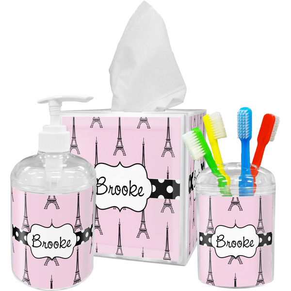 Eiffel Tower Bathroom Accessories Set (Personalized)