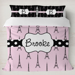 Eiffel Tower Duvet Cover Set - King (Personalized)