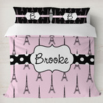 Eiffel Tower Duvet Cover Set - King (Personalized)