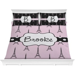 Eiffel Tower Comforter Set - King (Personalized)
