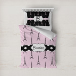 Eiffel Tower Duvet Cover Set - Twin (Personalized)