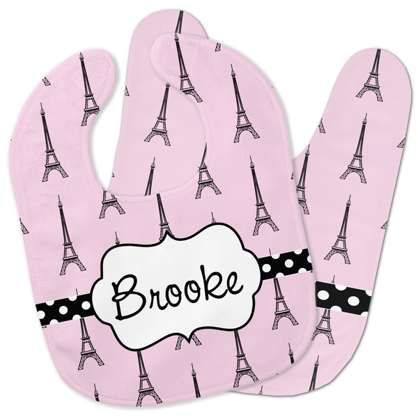 Custom Eiffel Tower Baby Bib w/ Name or Text