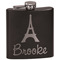 Eiffel Tower Black Flask - Engraved Front