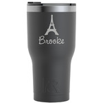 Eiffel Tower RTIC Tumbler - Black - Engraved Front (Personalized)