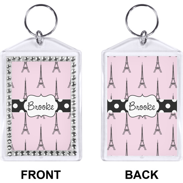Eiffel Tower Bling Keychain (Front + Back)