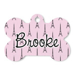 Eiffel Tower Bone Shaped Dog ID Tag (Personalized)