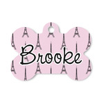 Eiffel Tower Bone Shaped Dog ID Tag - Small (Personalized)