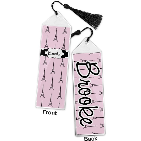 Eiffel Tower Bookmark with tassel - Front and Back