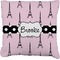 Eiffel Tower Faux-Linen Throw Pillow 18" (Personalized)