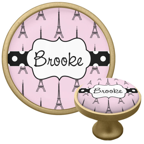 Eiffel Tower Cabinet Knob - Gold - Multi Angle