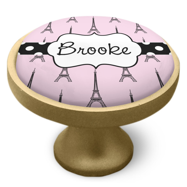 Eiffel Tower Cabinet Knob - Gold - Side