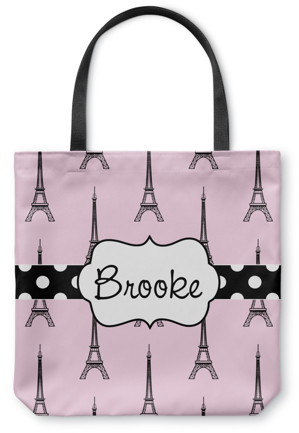 Custom Eiffel Tower Canvas Tote Bag (Personalized) YouCustomizeIt