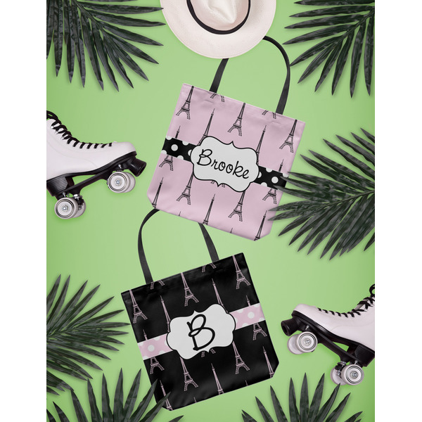 Eiffel Tower Canvas Tote Lifestyle Front and Back