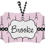 Eiffel Tower Rear View Mirror Ornament (Personalized)
