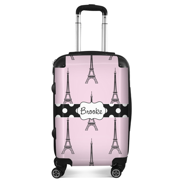 Custom Eiffel Tower Suitcase - 20" Carry On (Personalized)