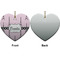 Eiffel Tower Ceramic Flat Ornament - Heart Front & Back (APPROVAL)