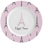 Eiffel Tower Ceramic Dinner Plates (Set of 4) (Personalized)
