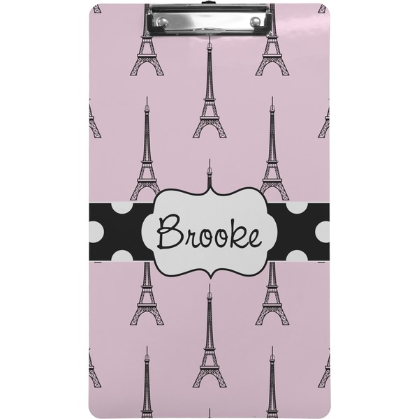 Custom Eiffel Tower Clipboard (Legal Size) (Personalized)