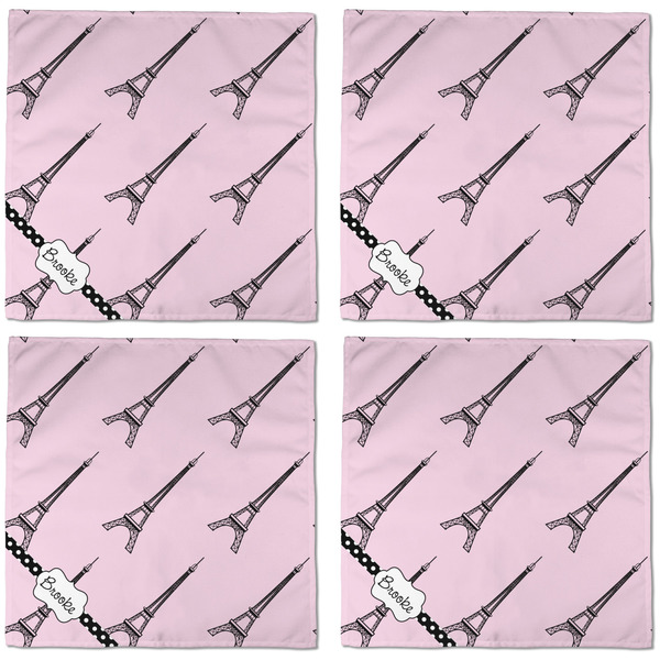 Eiffel Tower Cloth Napkins - Personalized Dinner (APPROVAL) Set of 4