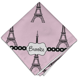 Eiffel Tower Cloth Dinner Napkin - Single w/ Name or Text