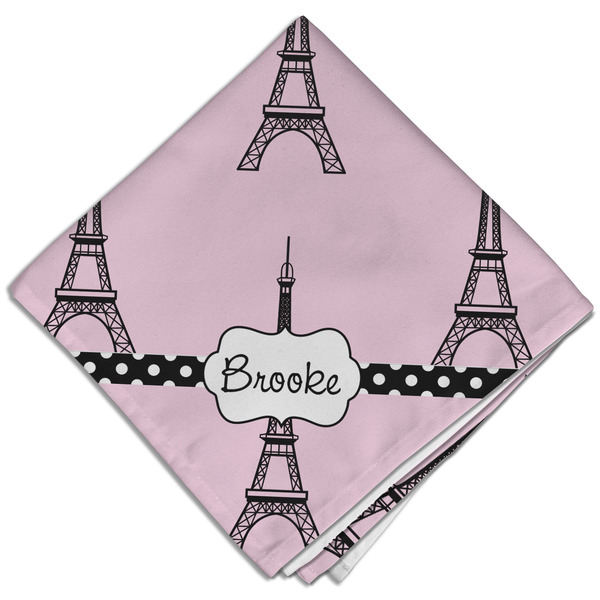 Eiffel Tower Cloth Napkins - Personalized Dinner (Folded Four Corners)