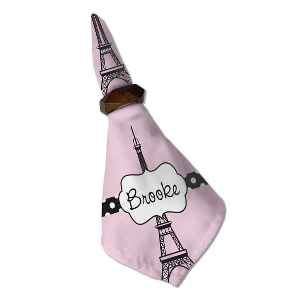 Eiffel Tower Cloth Napkins - Personalized Dinner (Folded in Ring) (MAIN)