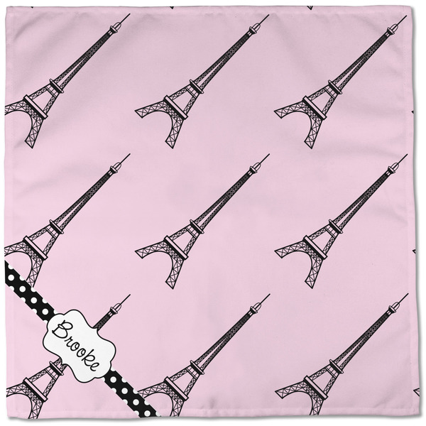 Eiffel Tower Cloth Napkins - Personalized Dinner (Full Open)