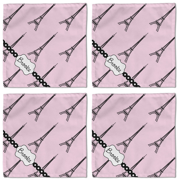 Eiffel Tower Cloth Napkins - Personalized Lunch (APPROVAL) Set of 4