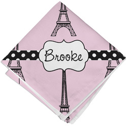 Eiffel Tower Cloth Cocktail Napkin - Single w/ Name or Text