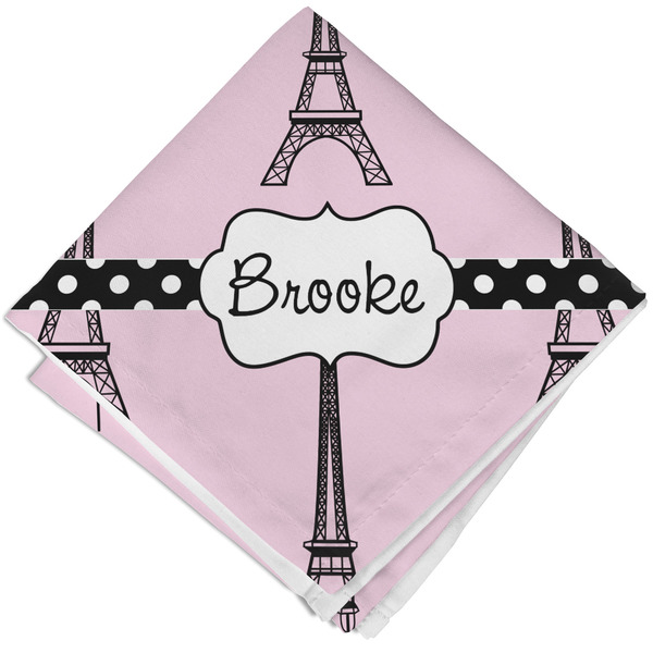 Custom Eiffel Tower Cloth Napkin w/ Name or Text