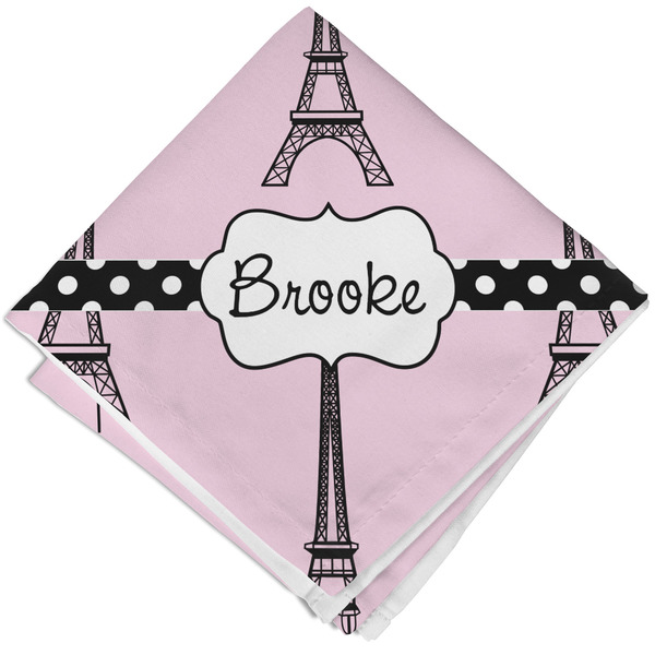 Eiffel Tower Cloth Napkins - Personalized Lunch (Folded Four Corners)