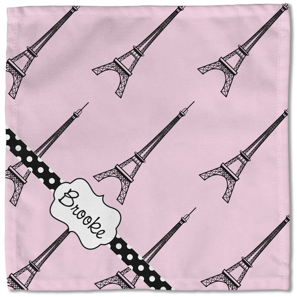 Eiffel Tower Cloth Napkins - Personalized Lunch (Single Full Open)