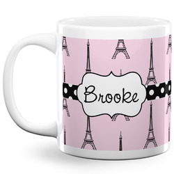 Eiffel Tower 20 Oz Coffee Mug - White (Personalized)