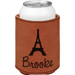 Eiffel Tower Leatherette Can Sleeve - Double Sided (Personalized)