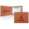 Eiffel Tower Leatherette Certificate Holder - Front and Inside (Personalized)