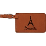 Eiffel Tower Leatherette Luggage Tag (Personalized)