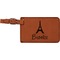 Eiffel Tower Cognac Leatherette Luggage Tags
